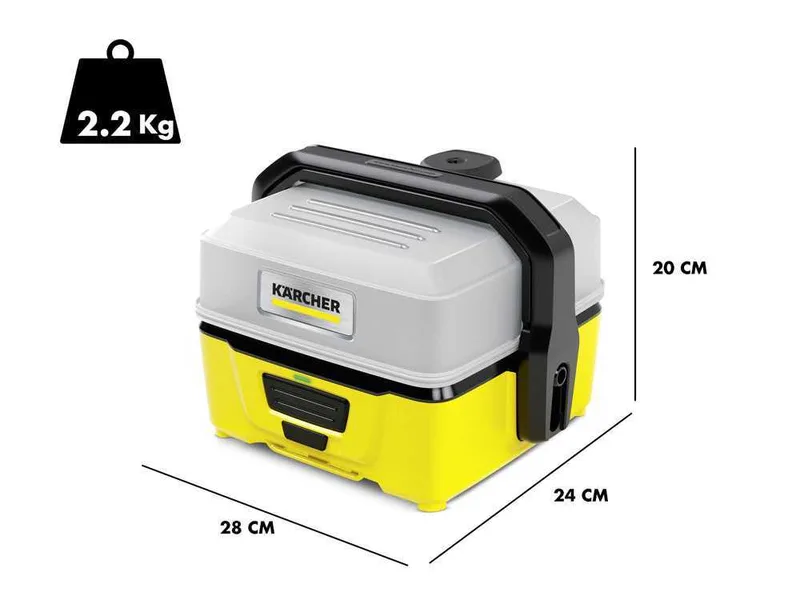 Karcher OC3 - Nettoyeur haute pression à eau froide portatif - batterie au lithium - réservoir extractible - 4 litres