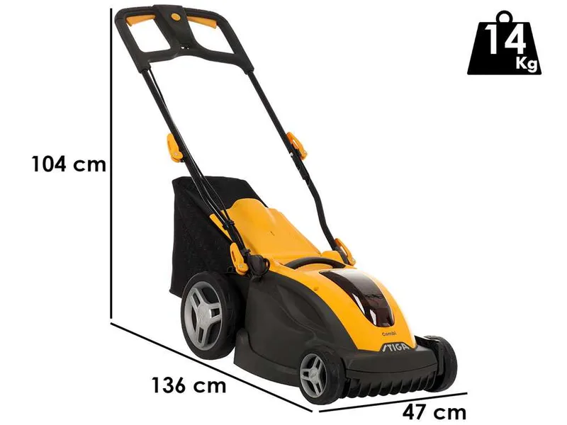 Tondeuse électrique à batterie Stiga COMBI 340e - Lame de 38cm - Batterie de 4 Ah et chargeur inclus