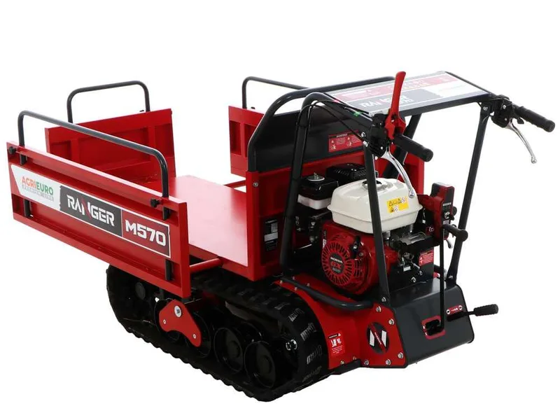 Brouette motorisée à chenilles extensible Ranger M570-E - Moteur Honda GX200 - Démarrage électrique