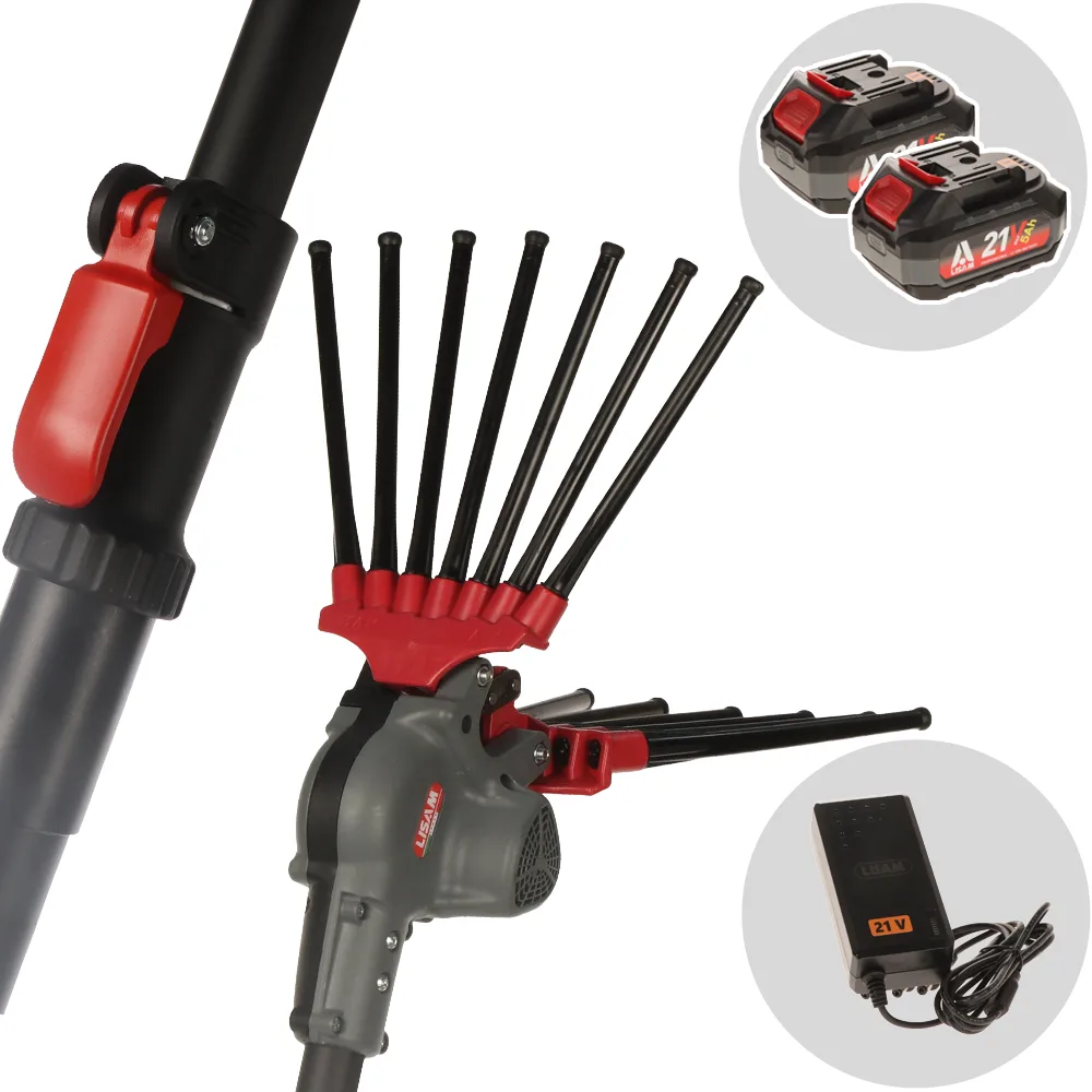 Lisam Oliwatt 3 - Peigne vibreur électrique à batterie 2 x 21 V 5 Ah - Perche télescopique de 230 à 325 cm