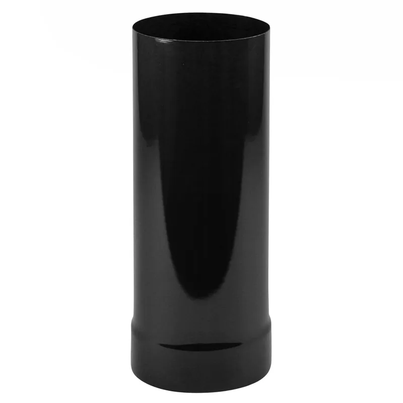 Tube de raccordement / Tuyau de poêle émaillé 130 mm - Tube télescopique noir