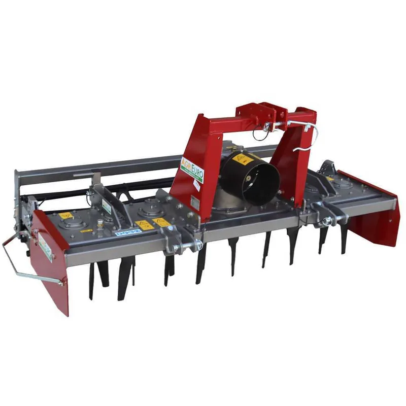 Herse rotative RH190 - largeur de travail 190 cm - 18 lames série médium - Rouleau à cage
