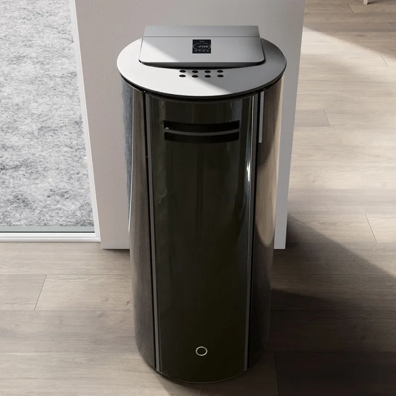 EK63 Spy 110+ Evo Poêle à granulés verre noir sortie fumées arrière