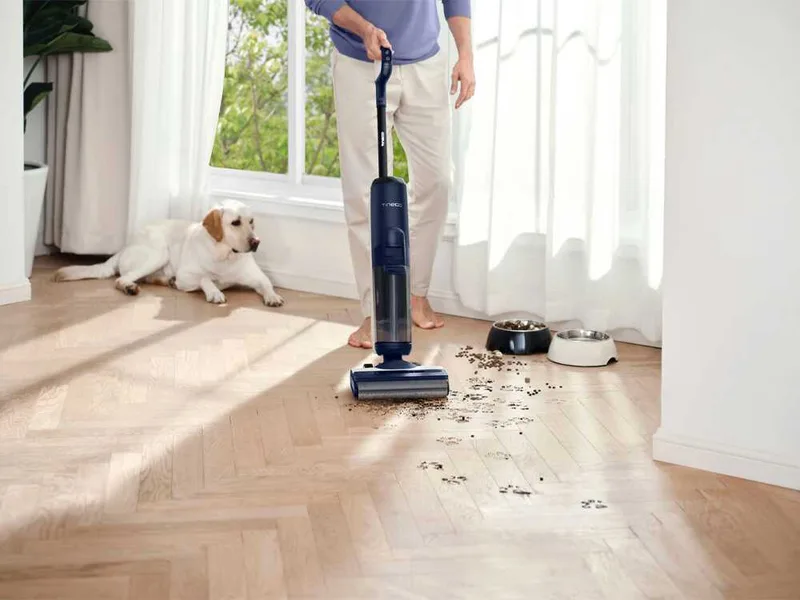 Tineco Floor One S6 Pet - Nettoyeur de sols à batterie smart - 3 en 1 : nettoie, sèche et aspire