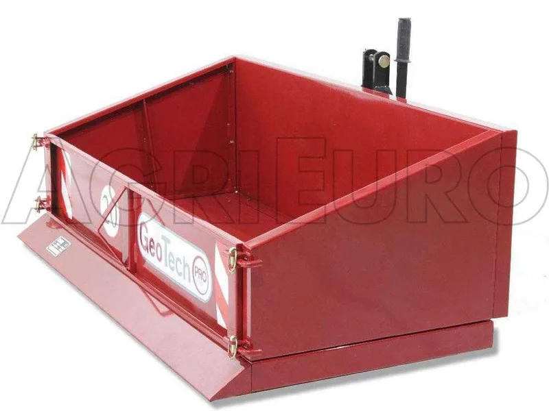Benne basculante pour tracteur GeoTech Pro TB210 en métal - lame de raclage