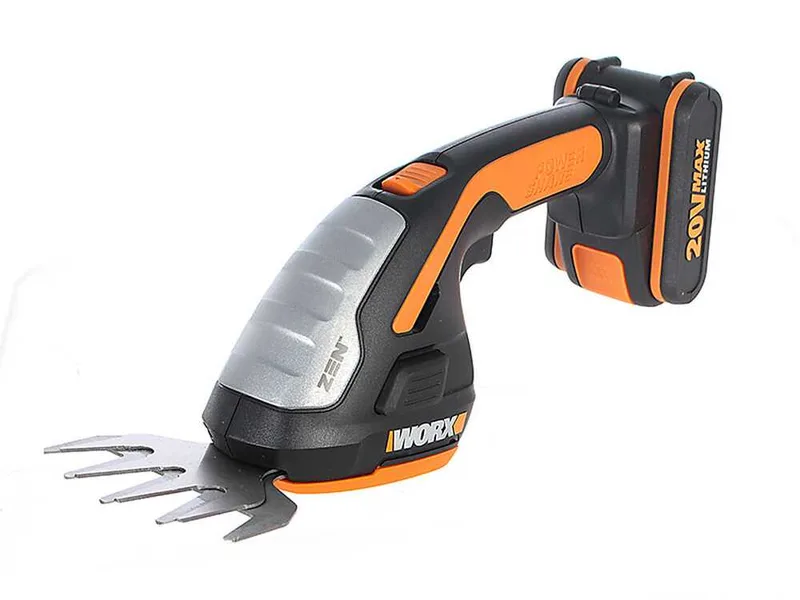 Worx WG801E - Cisaille à gazon à batterie 4 en 1 - Sculpte-haie - 20V - 2Ah