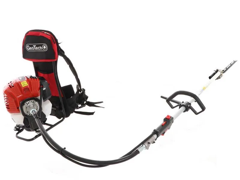GeoTech GT-2 52 BP - Taille-haie thermique sur perche de rallonge avec dossière - 52 cm³