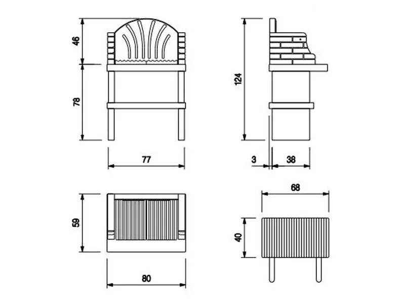 Palazzetti Siviglia - Barbecue à bois et charbon en maçonnerie