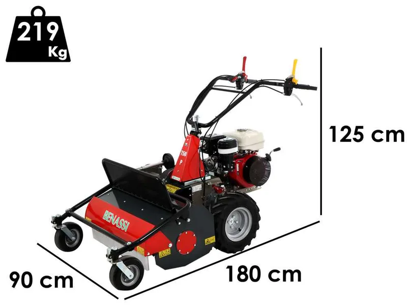 Benassi T750SP - Tondeuse débroussailleuse professionnelle à couteaux - Honda GX270