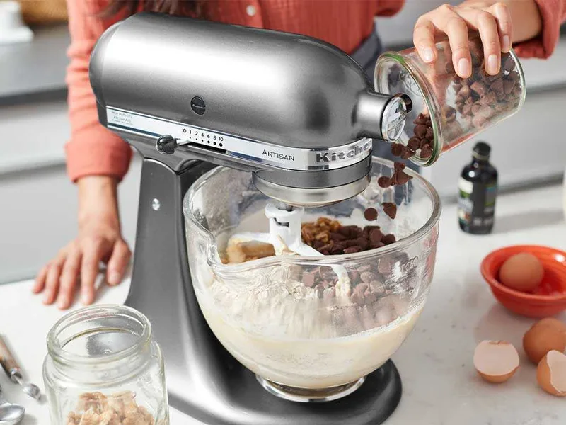 KitchenAid Artisan 5KSM125-ECU Argent - Batteur mélangeur planétaire avec tête relevable