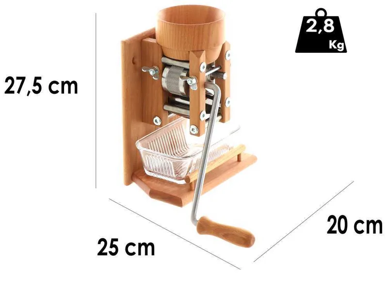 Eschenfelder 1230 en hêtre 150g - Floconneuse manuelle murale avec rouleaux en acier inoxydable