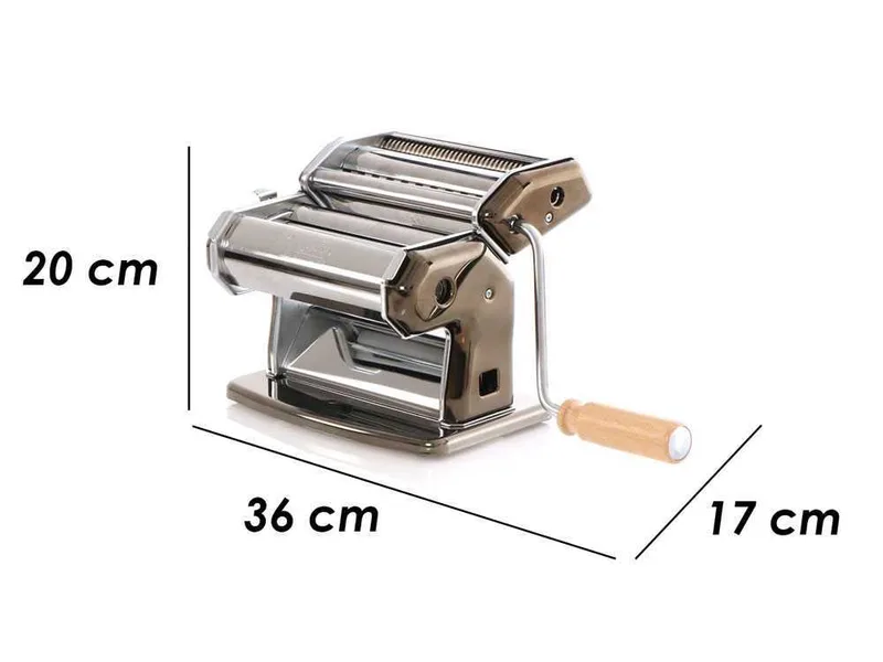 Imperia iPasta T.6,5/12 mm Ruvida Nero - Laminoir - Machine à pâtes manuelle en INOX