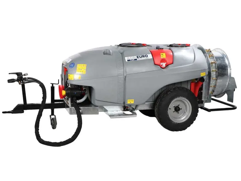 Atomiseur traîné Gray T Car 1500/80 avec attelage pour tracteur pour pulvérisation - Capacité 1500L - Pompe AR1064