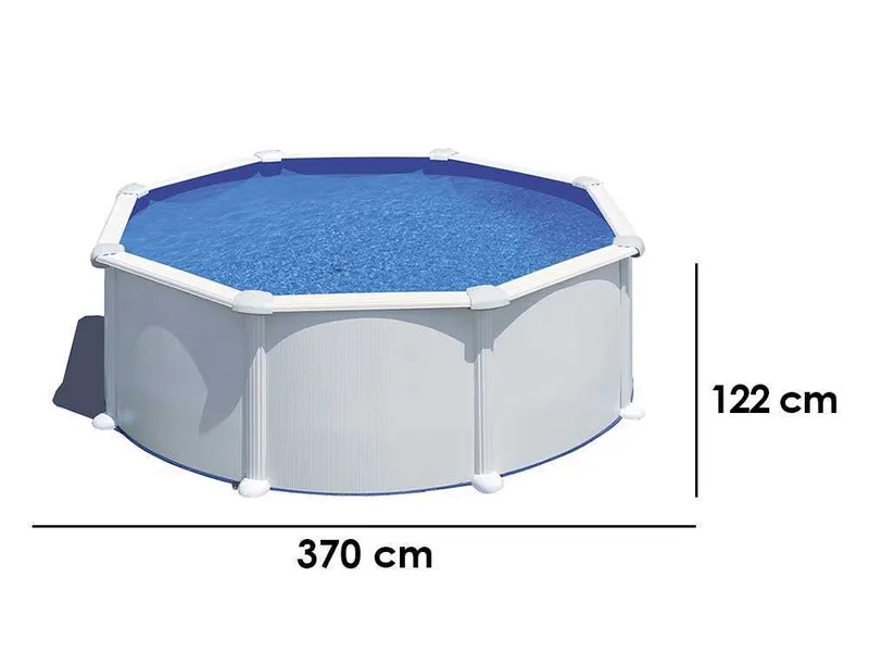 Gre Atlantis Ronde Ø350 x 120cm - Piscine hors-sol en acier - Filtre Aqualoon
