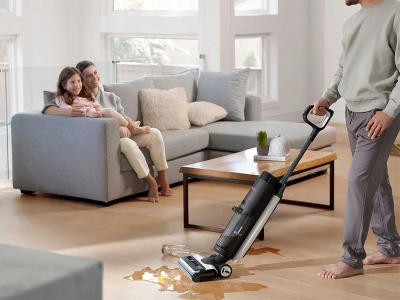 Tineco Floor One S7 Premium - Nettoyeur de sols à batterie smart - 3 en 1 : lave, sèche et aspire