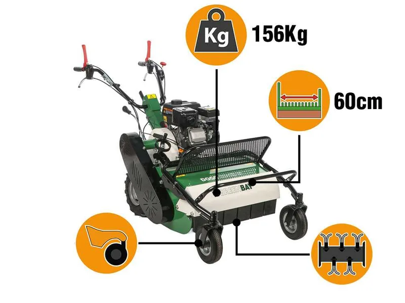 GreenBay DOGO 60-85 W - Tondeuse débroussailleuse professionnelle à couteaux - Loncin LC175F-2