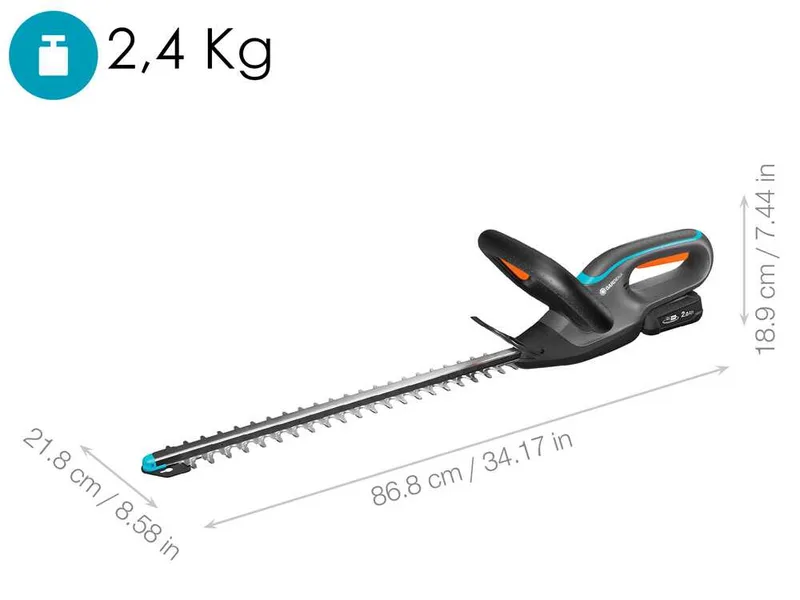 Gardena EasyCut 45/18V P4A - Taille-haie à batterie 18V/2Ah - Lame de 45 cm
