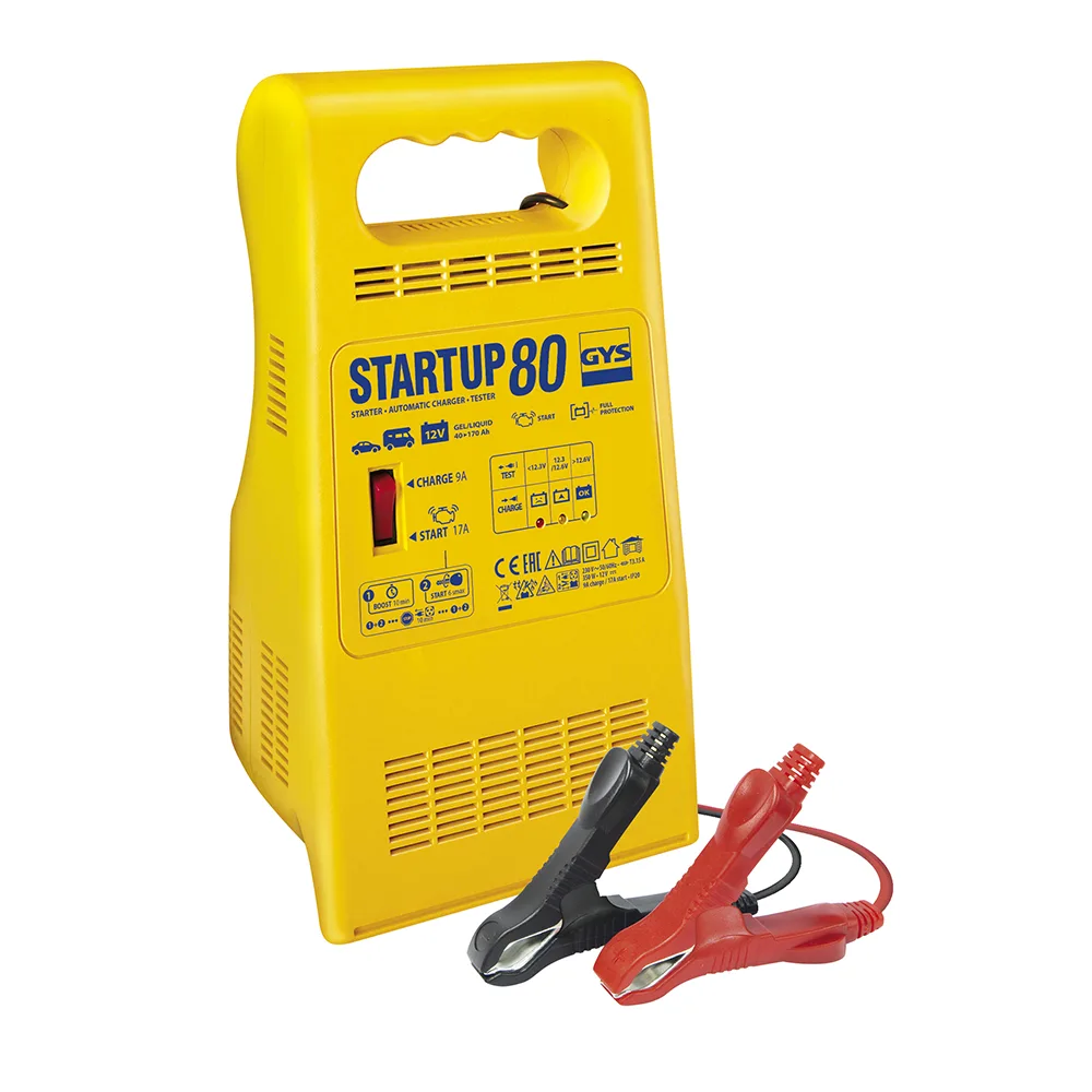 GYS Start up 80 - Chargeur de batterie et démarreur - 12/24 V