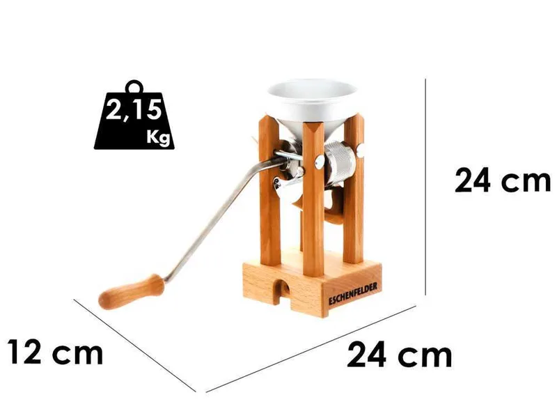 Eschenfelder 1200 aluminium 150g - Floconneuse manuelle avec rouleaux en acier inoxydable