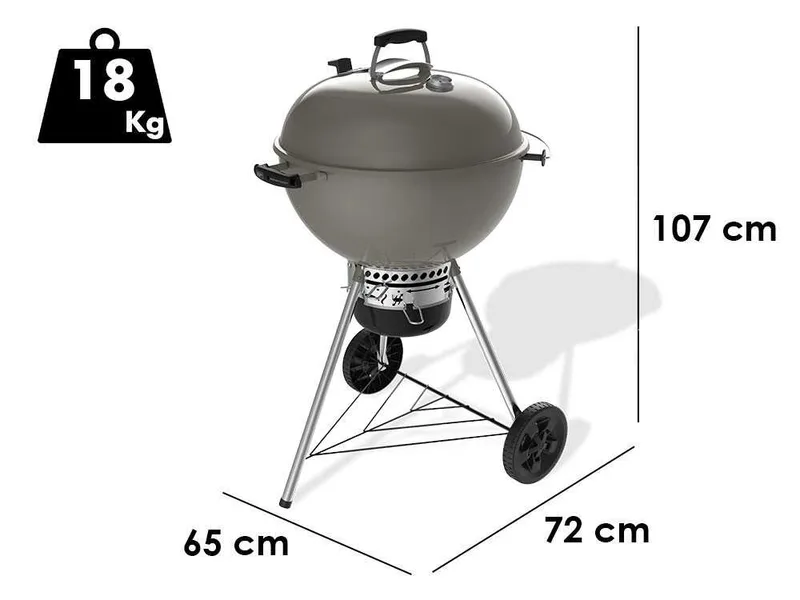 Weber Master-Touch GBS C-5755 Smoke Grey 57 cm - Barbecue à charbon