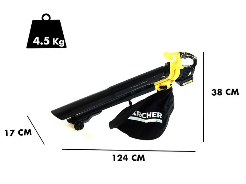 Karcher BLV 18-200 - Souffleur aspirateur pour feuilles à batterie 18V 2.5Ah