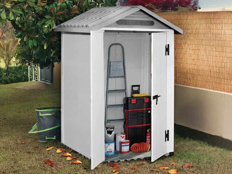 Garofalo Urban 120 - Abri de jardin - Avec porte à double battant - 122,5 x 122,5 x 214 cm