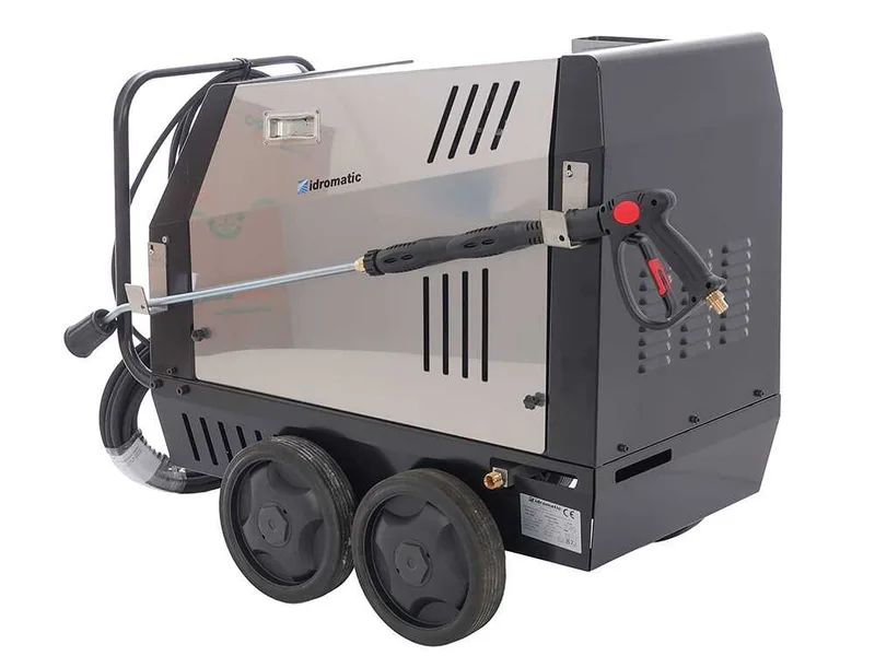 Idromatic Eco 120.11 - Nettoyeur haute pression professionnel à eau chaude - 130 bar - 660 L/h - Monophasé