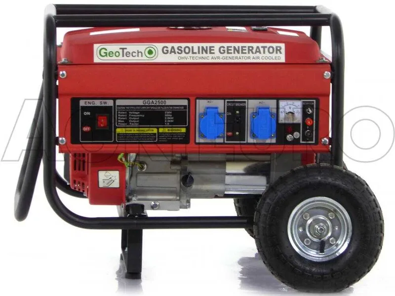 GeoTech GGA2500 - Groupe électrogène 2.1 kw monophasé à essence - sur chariot