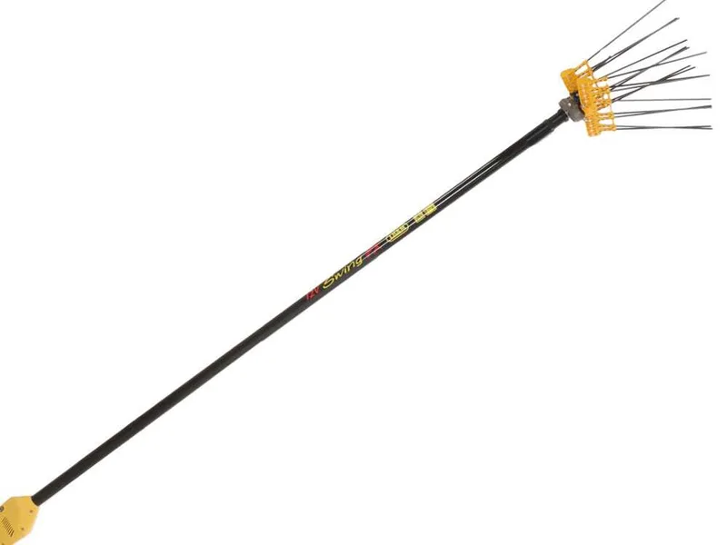Peigne vibreur électrique à batterie Lisam Swing - Avec 8 + 8 dents en carbone - 240 cm - Perche fixe