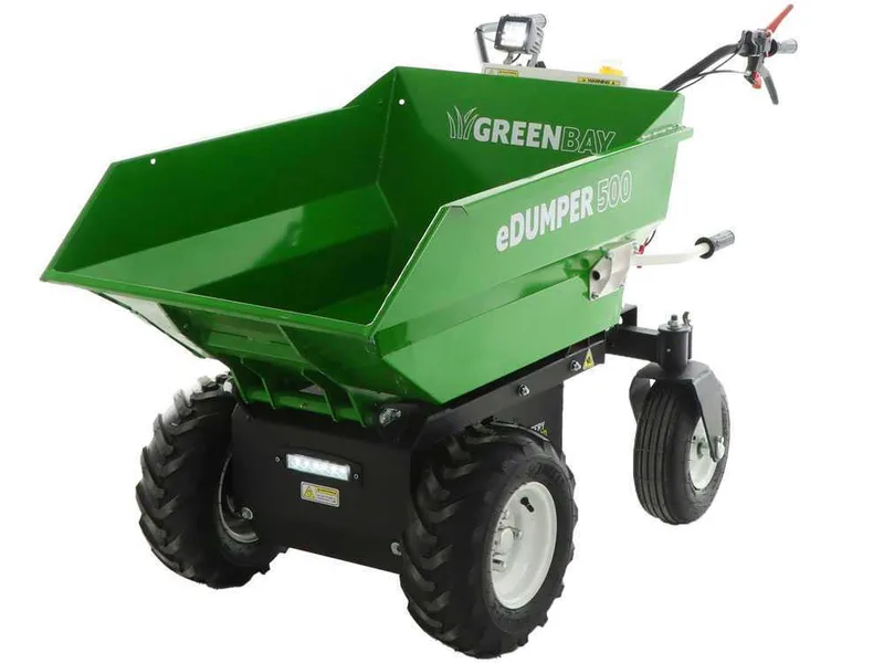 GREENBAY eDumper 500 - Brouette électrique à batterie - 48V 32Ah