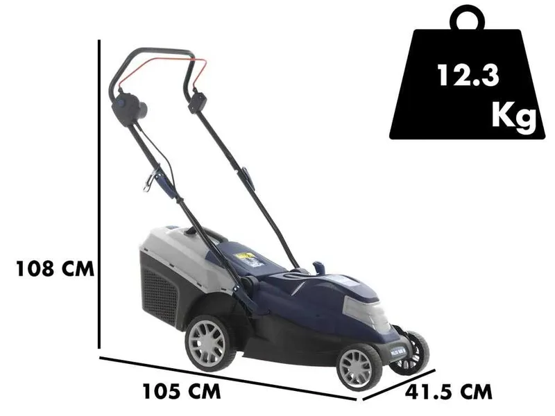 BullMach PELEO 1600 M - Tondeuse à gazon électrique - 1600W - Coupe de 38 cm