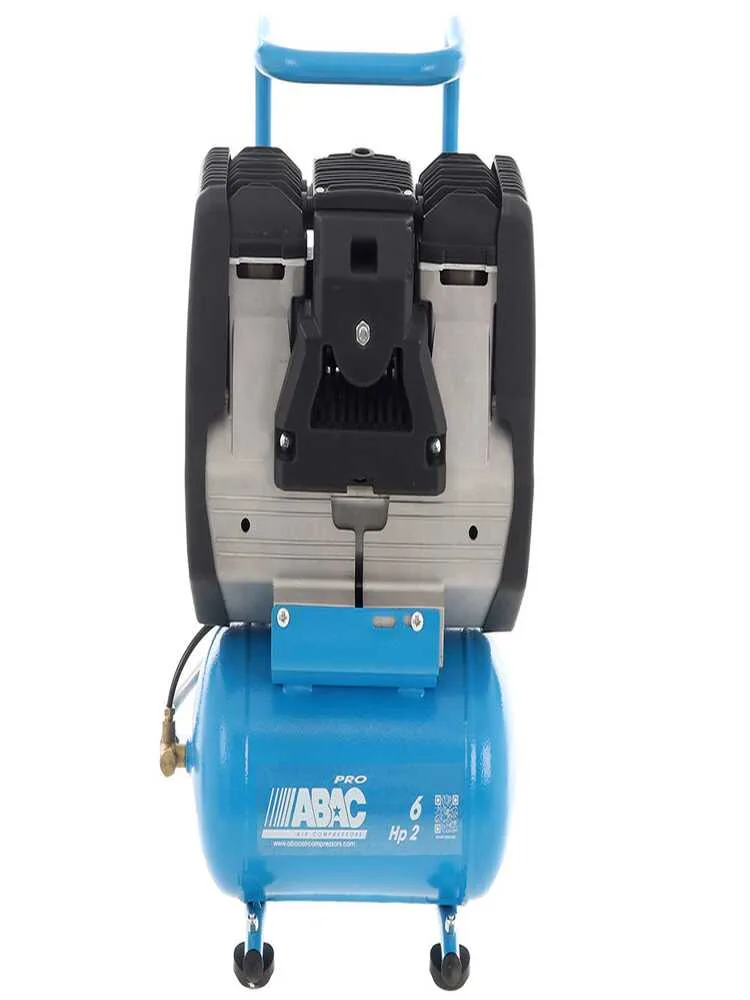 Abac start silent OS20P - Compresseur d'air électrique monophasé silencieux, sans huile - Moteur 2 CV - 6 L