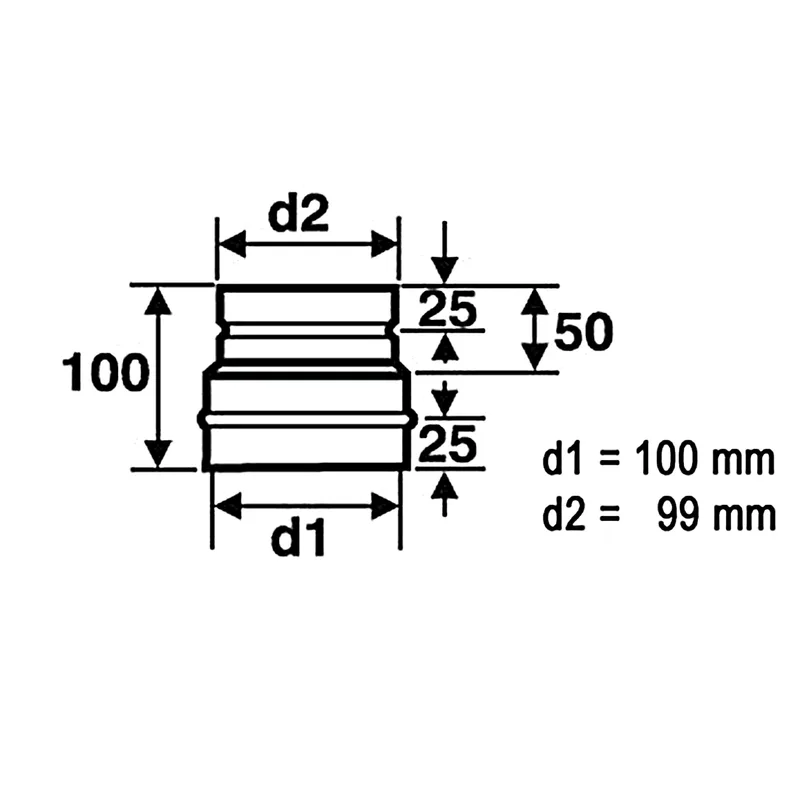 Raik Tuyau de poêle / Tuyau de cheminée 100 mm - Raccord de poêle