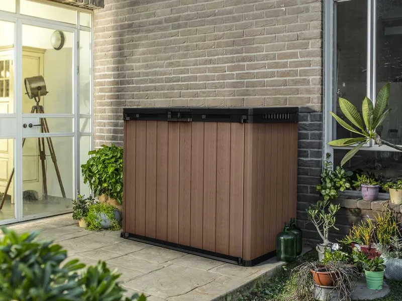 Keter Store it Out Darwin marron - Coffre à outils de jardin - 140 x 80 x 120 cm
