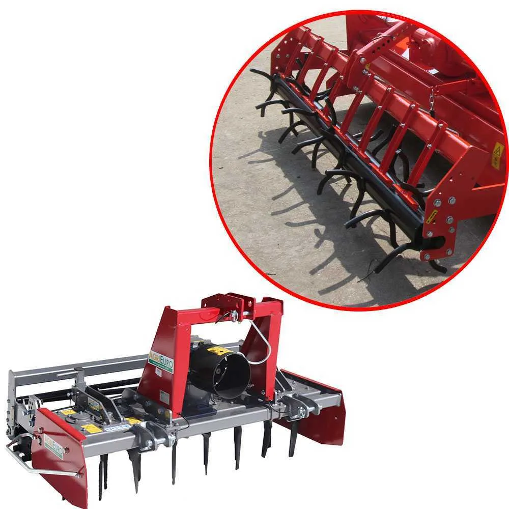 Herse rotative RH230 - largeur de travail 230 cm - 22 lames Série médium - Rouleau à piques