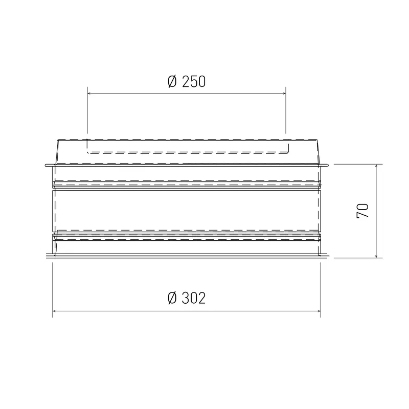Opsinox chapeau aveugle pour cheminée en acier inoxydable 250 mm D