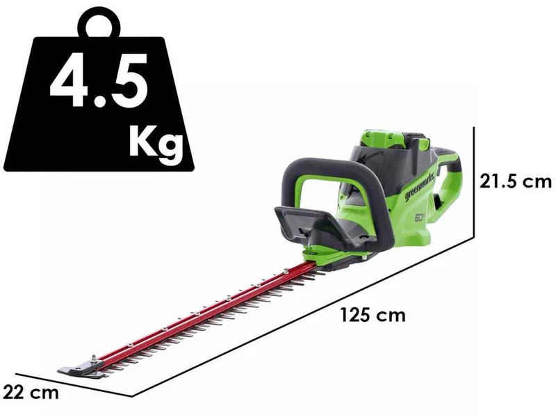 Greenworks HT6606R - Taille-haie à batterie 60 V/4 Ah - Lame 66 cm