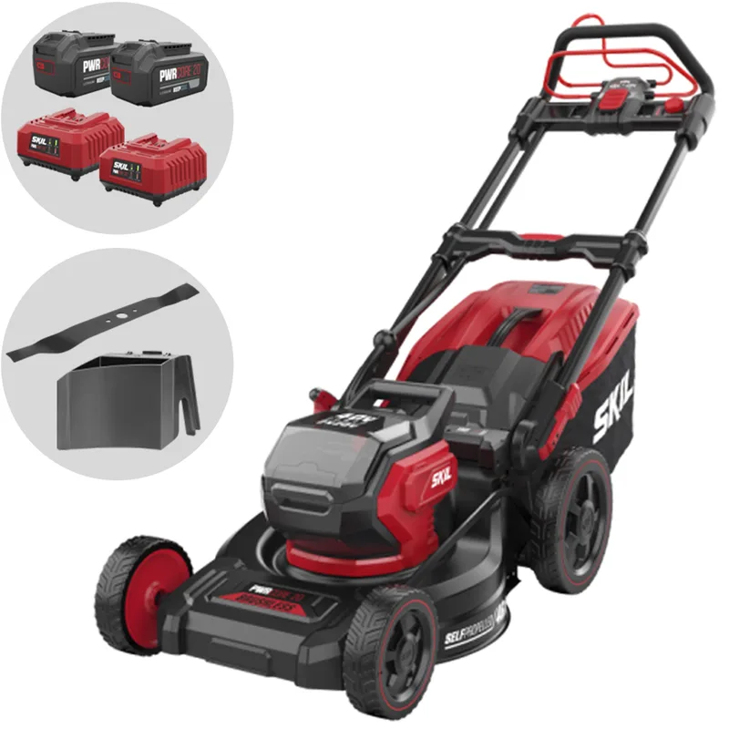 SKIL 0151 BA - Tondeuse à gazon à batterie 2x20V/4Ah - Largeur de coupe 46 cm