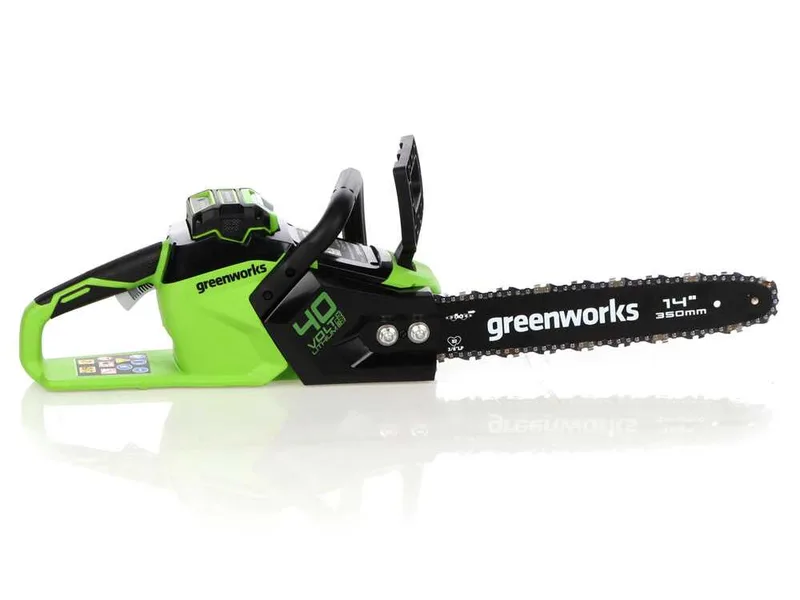 Greenworks GD40CS15K4 - Tronçonneuse à batterie 40 V 4 Ah - Guide de 35 cm