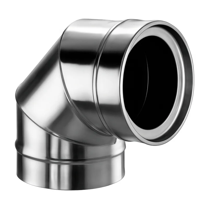 Schiedel ICS coude 90° Ø130 mm double paroi brillant