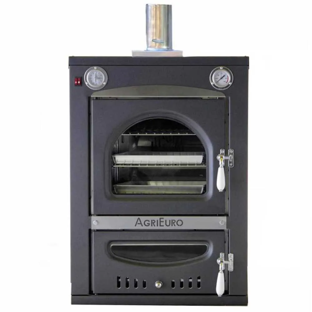 AgriEuro Minimus 50 Inc - Four à bois en acier encastrable - 3 étages