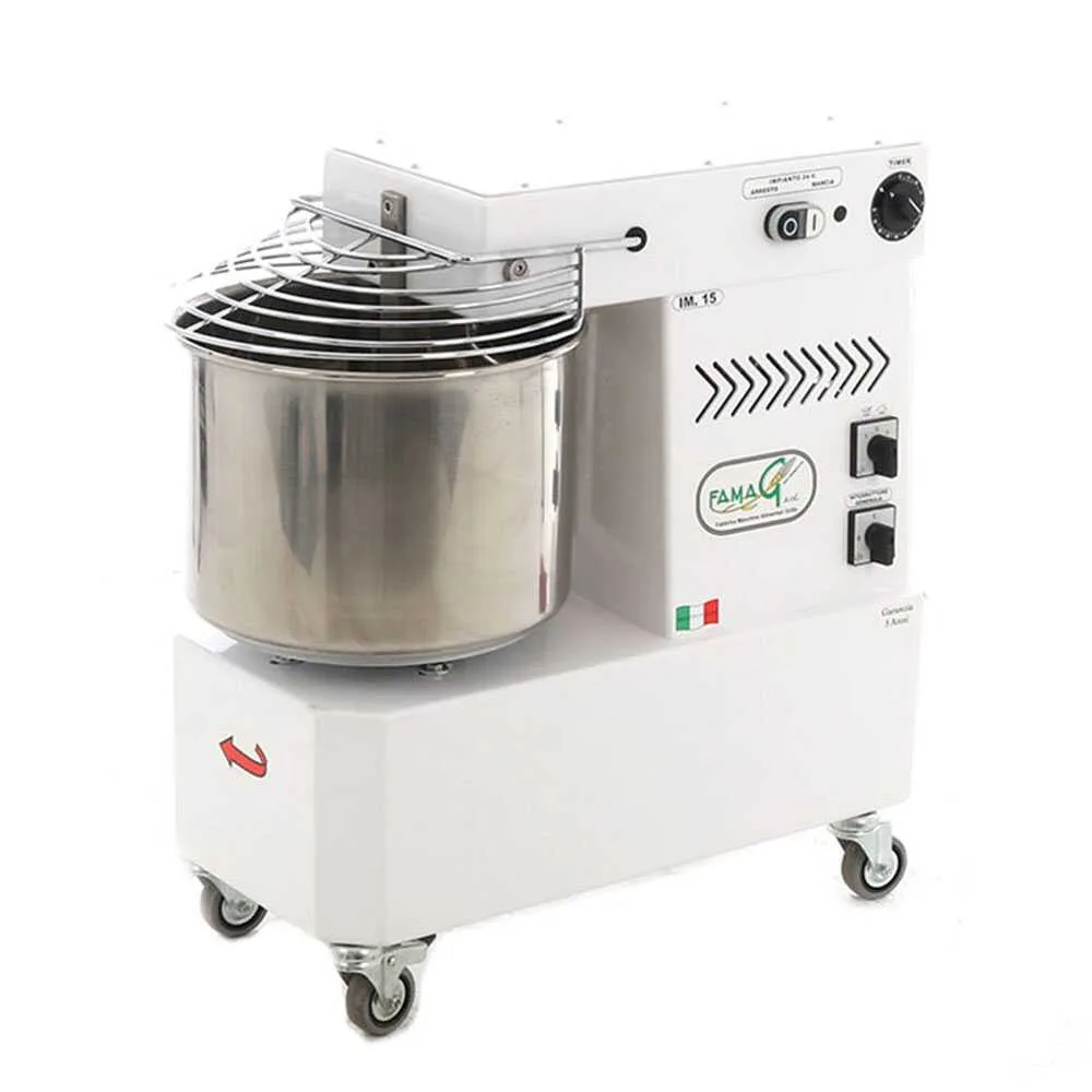 Pétrin à spirale Famag IM15 New à deux vitesses avec moteur électrique - triphasé - 12 KG