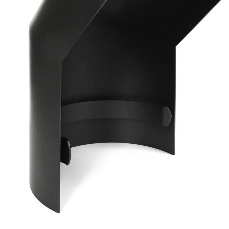 Raik Basic écran thermique 200mm noir pour coude 3 pièces 90° pour tuyau de fumée / conduit de fumée
