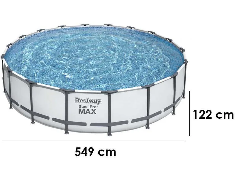 Bestway Steel Pro Max 56462 - Ø549x122 cm - Piscine ronde