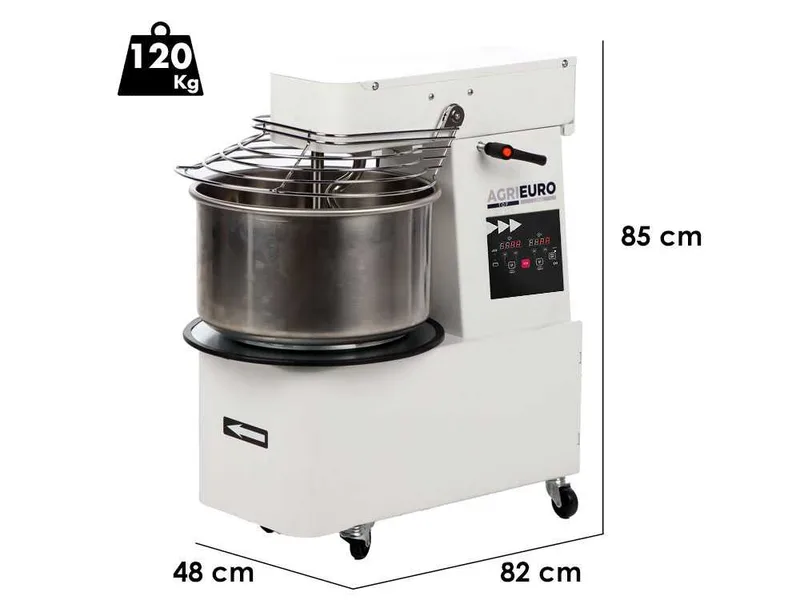 Mixer 4000 T-2G Deluxe DIG - Pétrin à spirale relevable - 32 kg triphasé à 2 vitesses - Écran numérique