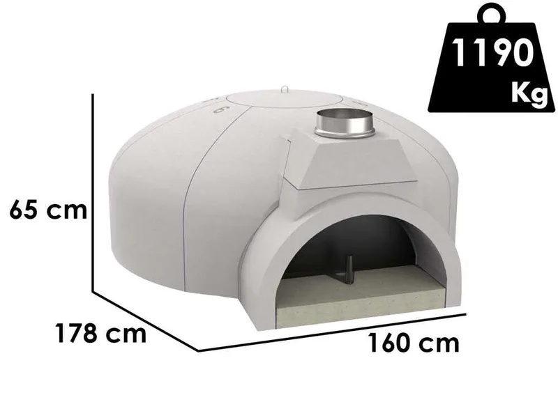 Edilmark FP 140N - Four à pizza - Surface de cuisson 80mm - Capacité de cuisson 10 pizzas
