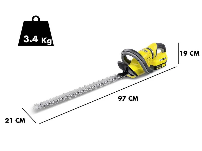 Karcher HGE 18-50 - Taille-haie à batterie 18V/2.5 Ah - Lame 50 cm