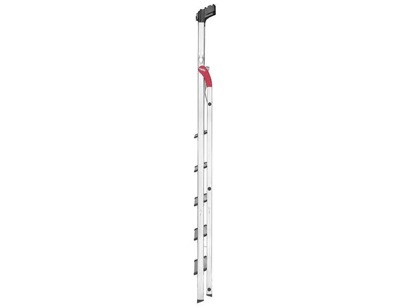 Hailo ProfiStep XXL, 6 marches, 1.90 m - Échelle en aluminium avec tréteau