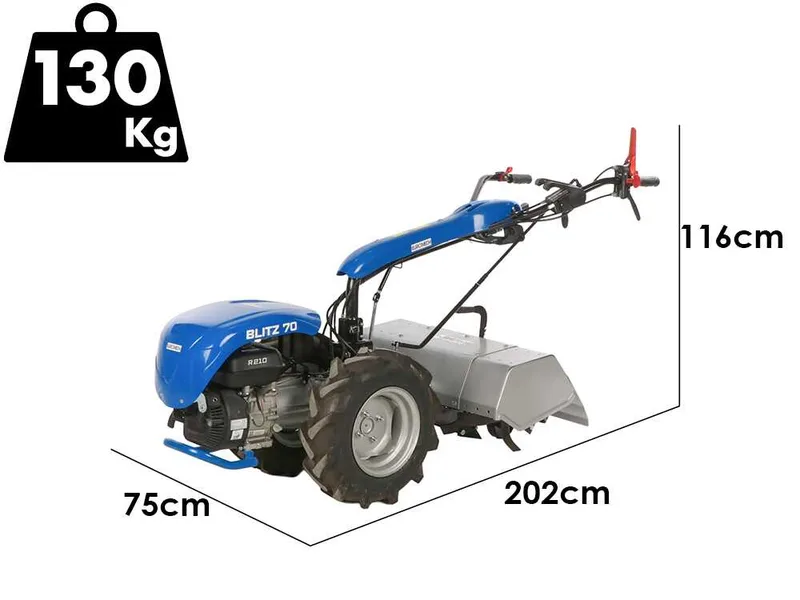 EuroMech BLITZ 70 - Motoculteur à essence - Moteur Yagmur R210 - 7 CV