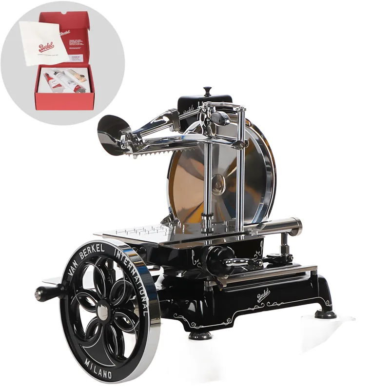 Berkel B114 Noire - Trancheuse à volant - Lame en acier chromé de 320 mm